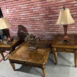 Solid Wood End Table And Side Tables 