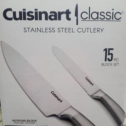 Cuisinart 15pc Stainless Knife Set NEW