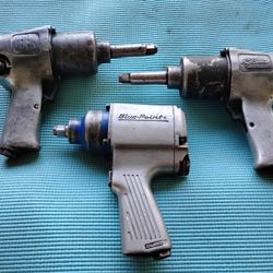 3x Air Impact Wrenches 1/2" Ingersoll Rand Bluepoint
