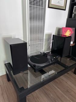 Full Turntable Setup - Audio-Technica (ATLP120XBT-USB) Bluetooth Stereo Turntable & Klipsch Speakers