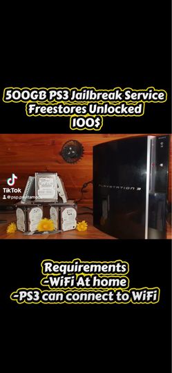 Custom Built 500gb Hard Drive For Any Model PS3 (Read description)