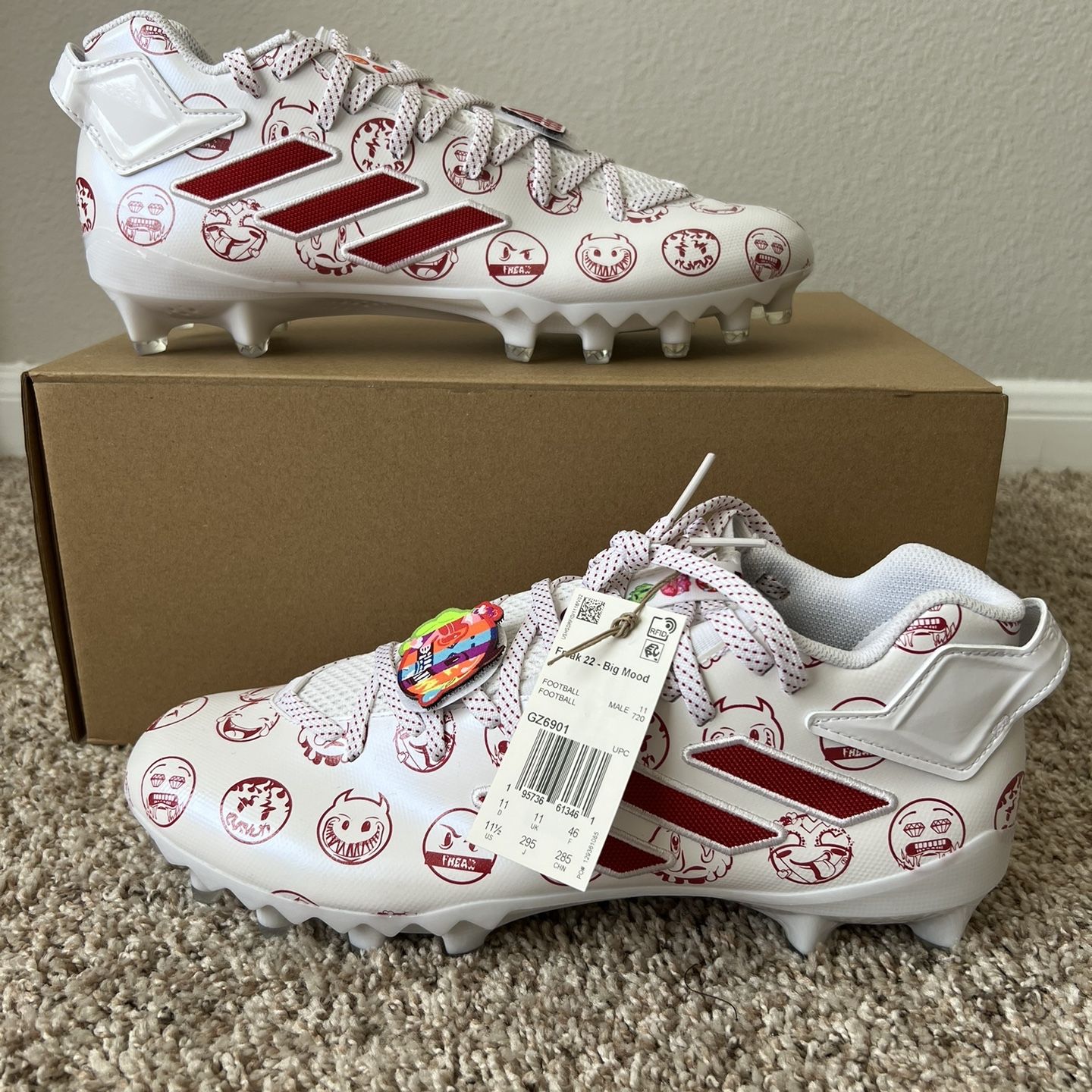 Adidas Men's Freak 22 Big Mood Football (soccer) good Cleats Size 7.5