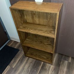 Contemporary Wood (3) Shelf Bookstand