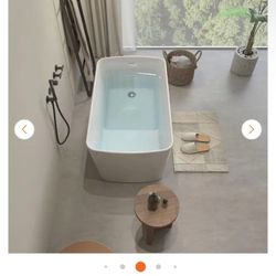 Home Depot 20% OFF 23AMAZING-49 Abruzzo 49 in. x 28 in. Soaking Tub Acrylic Freestanding Soaking Bathtub Square-Shape Japanesein Glossy White
