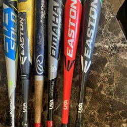 USA Baseball Bats Little League Majors Size Bats Good Condition