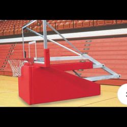 2 BISON T REX 54 PORTABLE PRO BASKETBALL HOOPS  