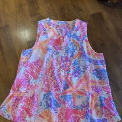 Woman’s Lilly Pulitzer Spring Sheer Top Shipping Available 