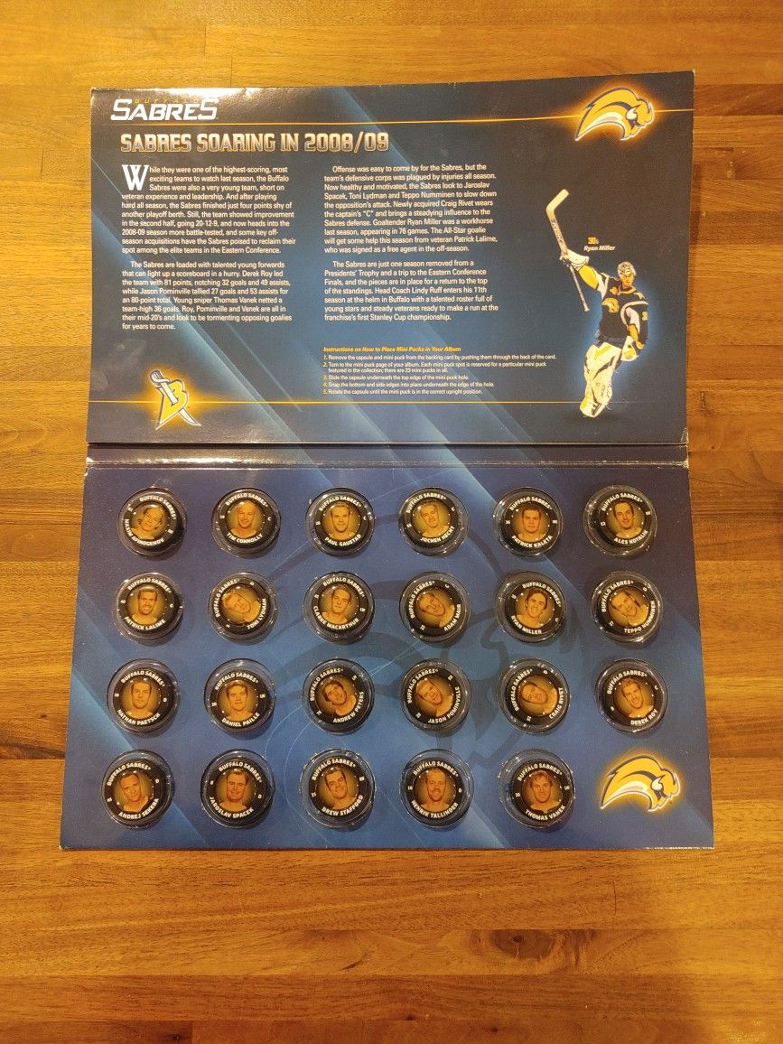 Buffalo Sabres 2008/09 Mini Puck Collection