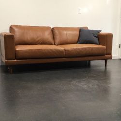 Faux Leather Sofa
