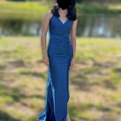 Blue Sparkly Prom Dress