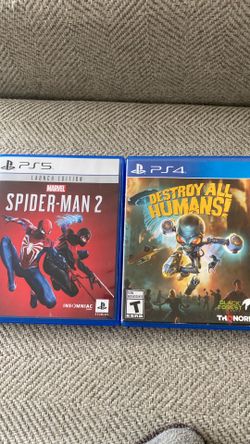 Title: PS5 & PS4 Game Bundle - Spider-Man 2 & Destroy All Humans! (MINT)