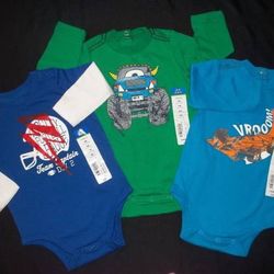 NWT BABY BOYS size 9M ONESIE BODYSUIT CLOTHES LOT