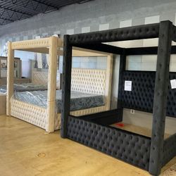 Annabelle Canopy Queen Size Bed Frame, King Size Bed Frame 🖼️ Color Options Extra Discount Code RSG 
🔥🔥 Mention OfferUp for this Special Price!!