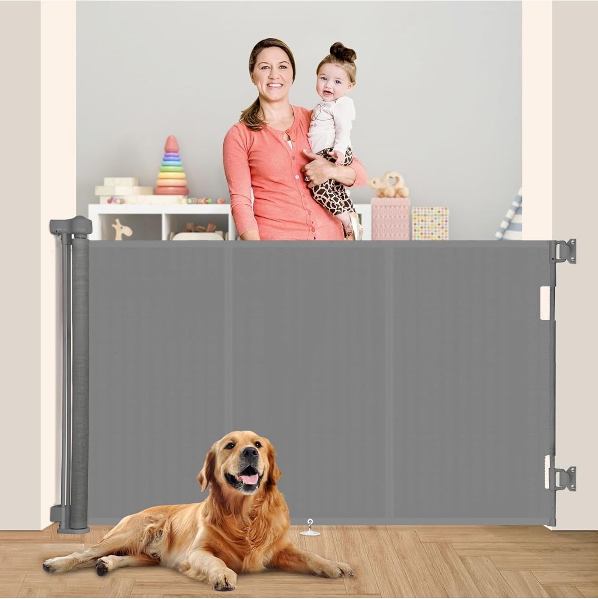 42" Tall Retractable Gate for Baby and Pet