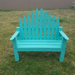 Custom hand crafted patio benches and tables
