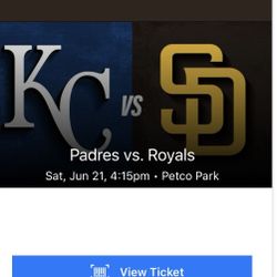 $150 6/21 Padres v Royals 