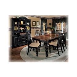 Black and Cherry wood dinning set