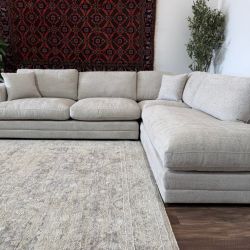 Derry L shape Sectional with Bumper Chaise - Delivery Available
