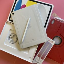 Apple iPad 10th Generation (2022 model /new Open Box ) 256gb with Pencil, & Case 