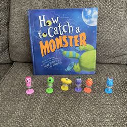 How to catch a monster hardback book with six pop-up monster toys 