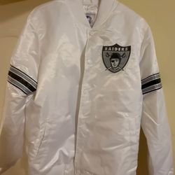 White Raiders jacket large fits like XL