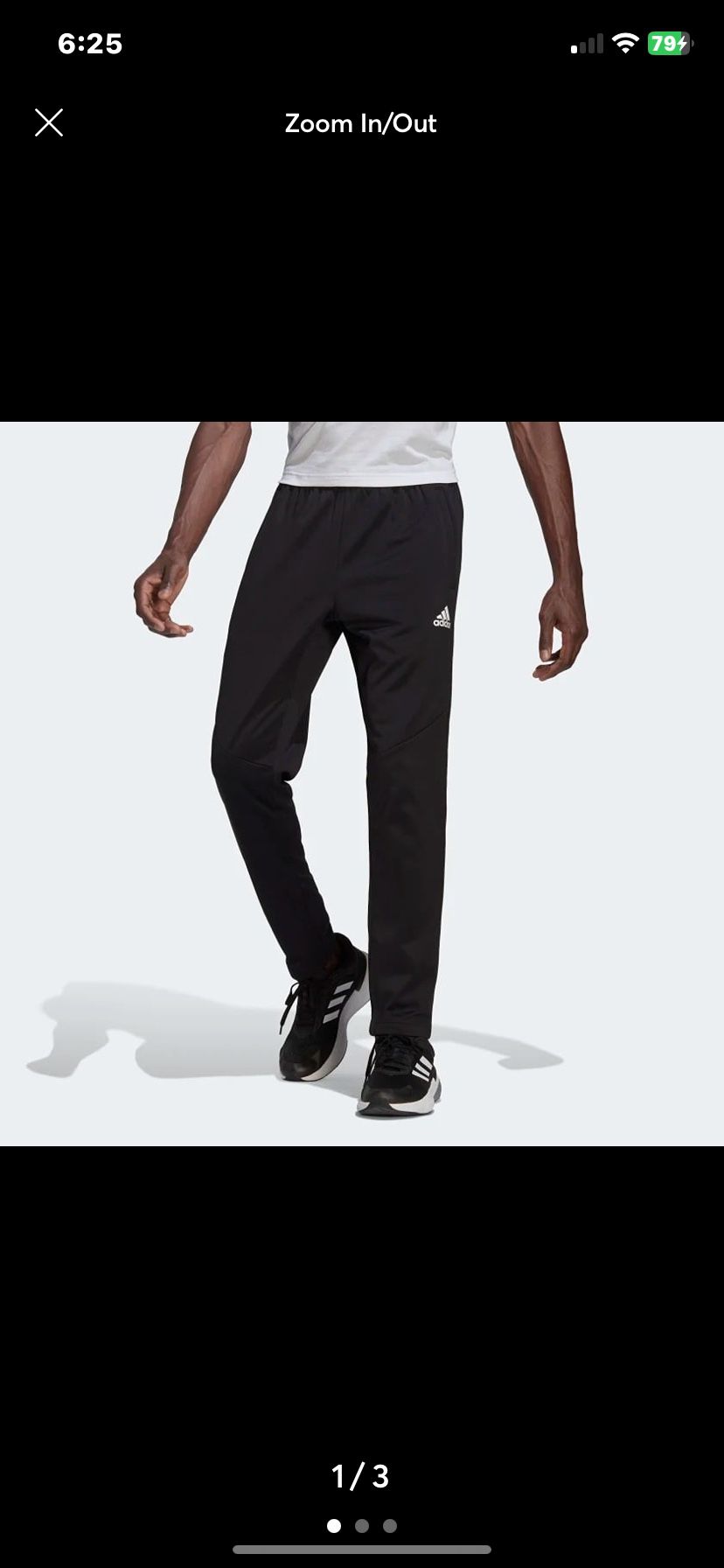 Adidas Game Go Tapered Pants Black HL2180 Men’s MEDIUM – NEW