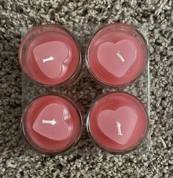 Heart Tea Light Candles - Set Of 4
