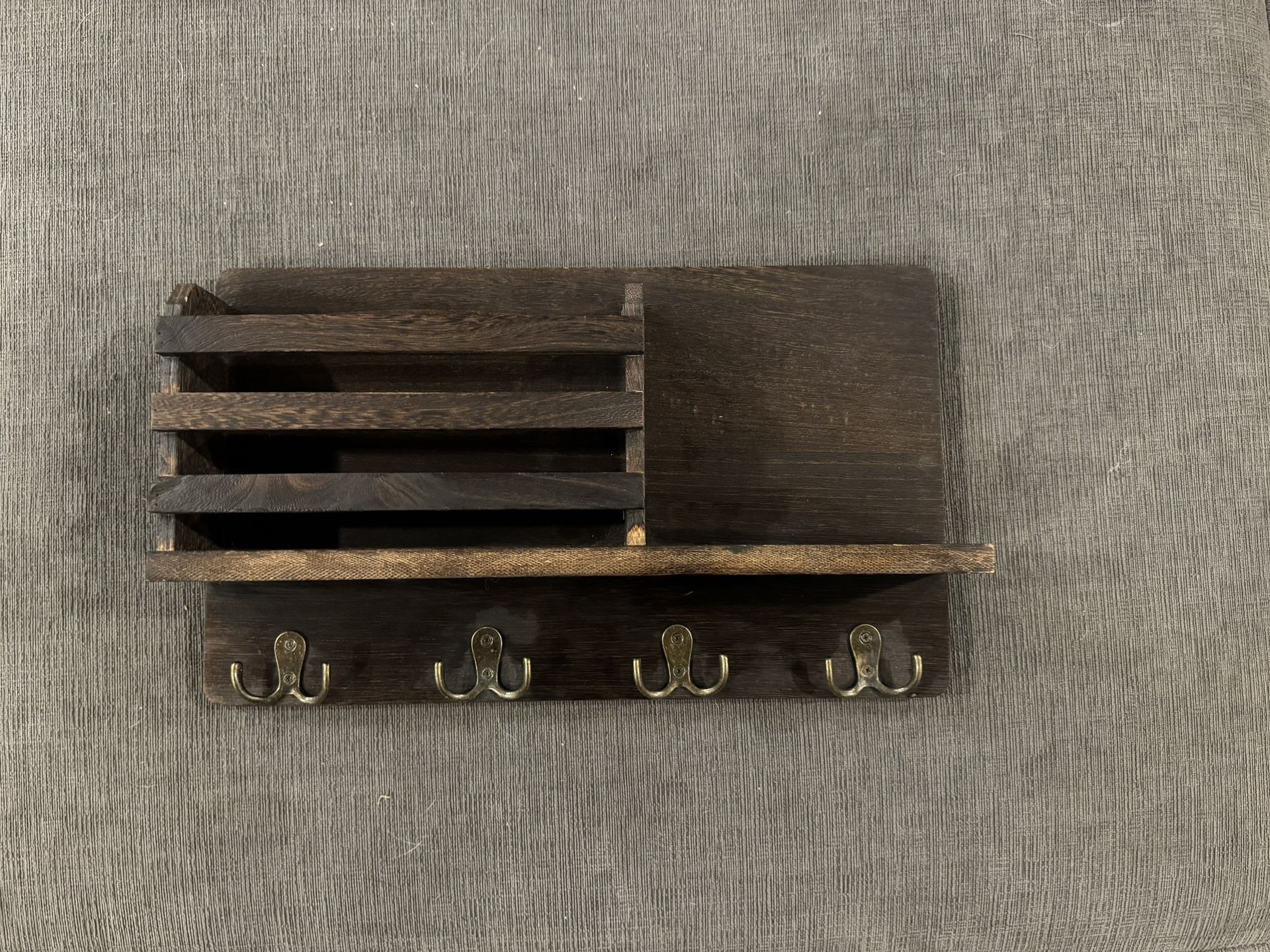 Wall-Mount Mail Organizer & Key Holder