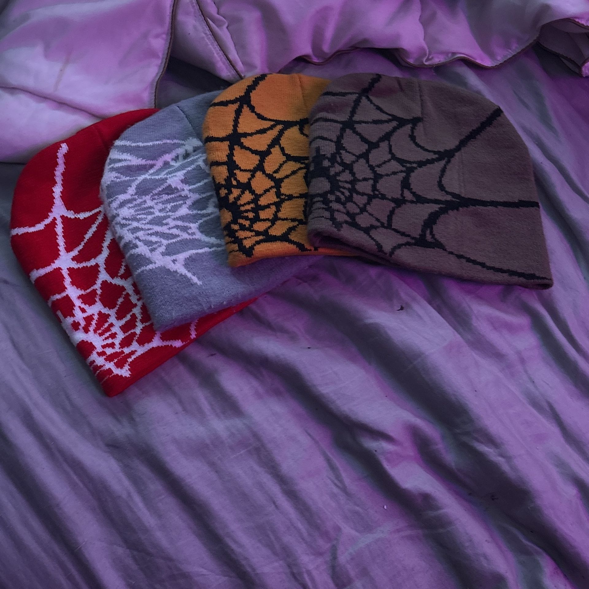 Spider Web Beanies