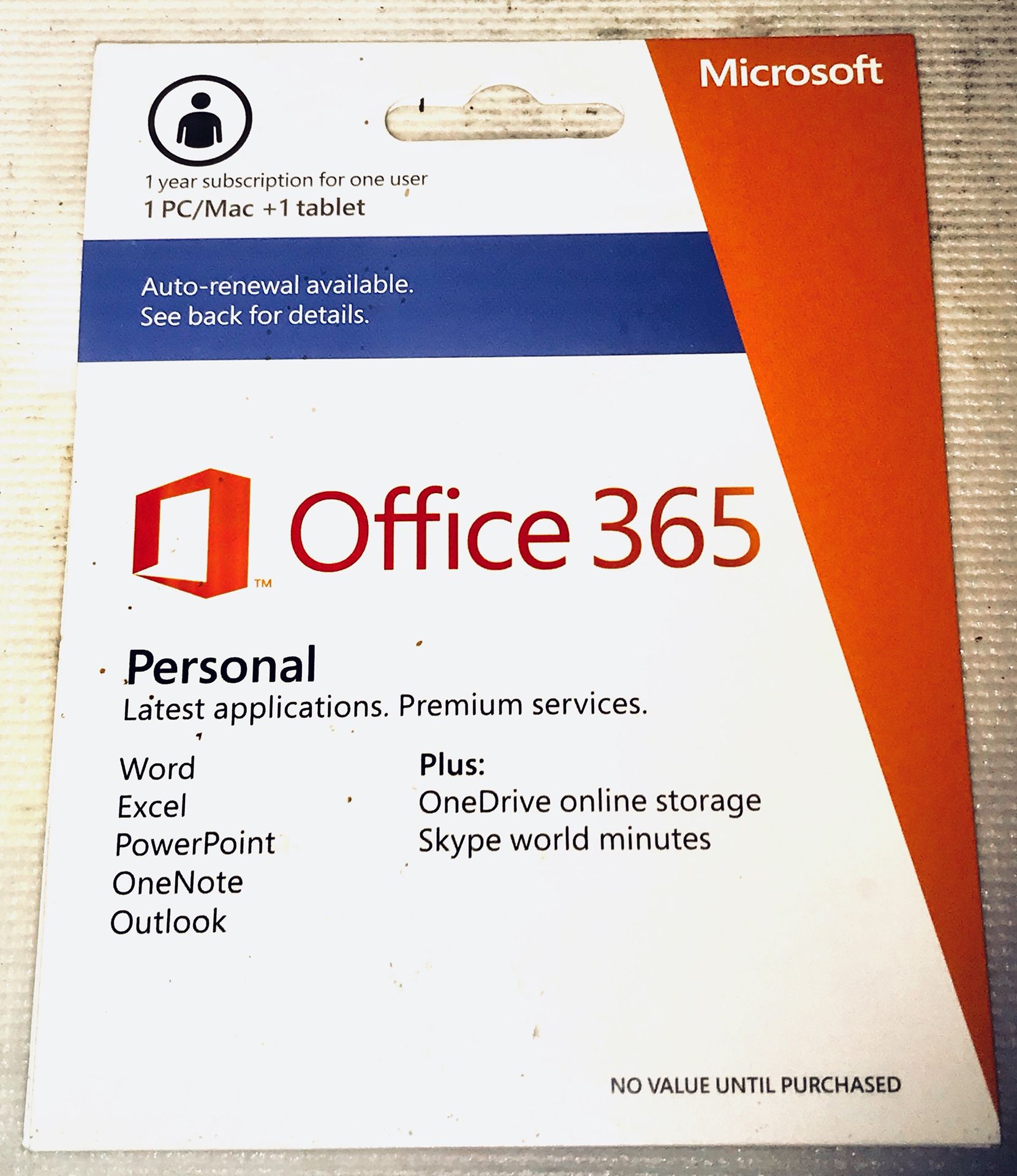 Microsoft Office 365 (1 Year Subscription)