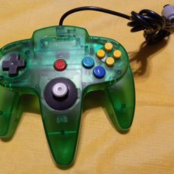 Transparent Green Controller For Nintendo 64