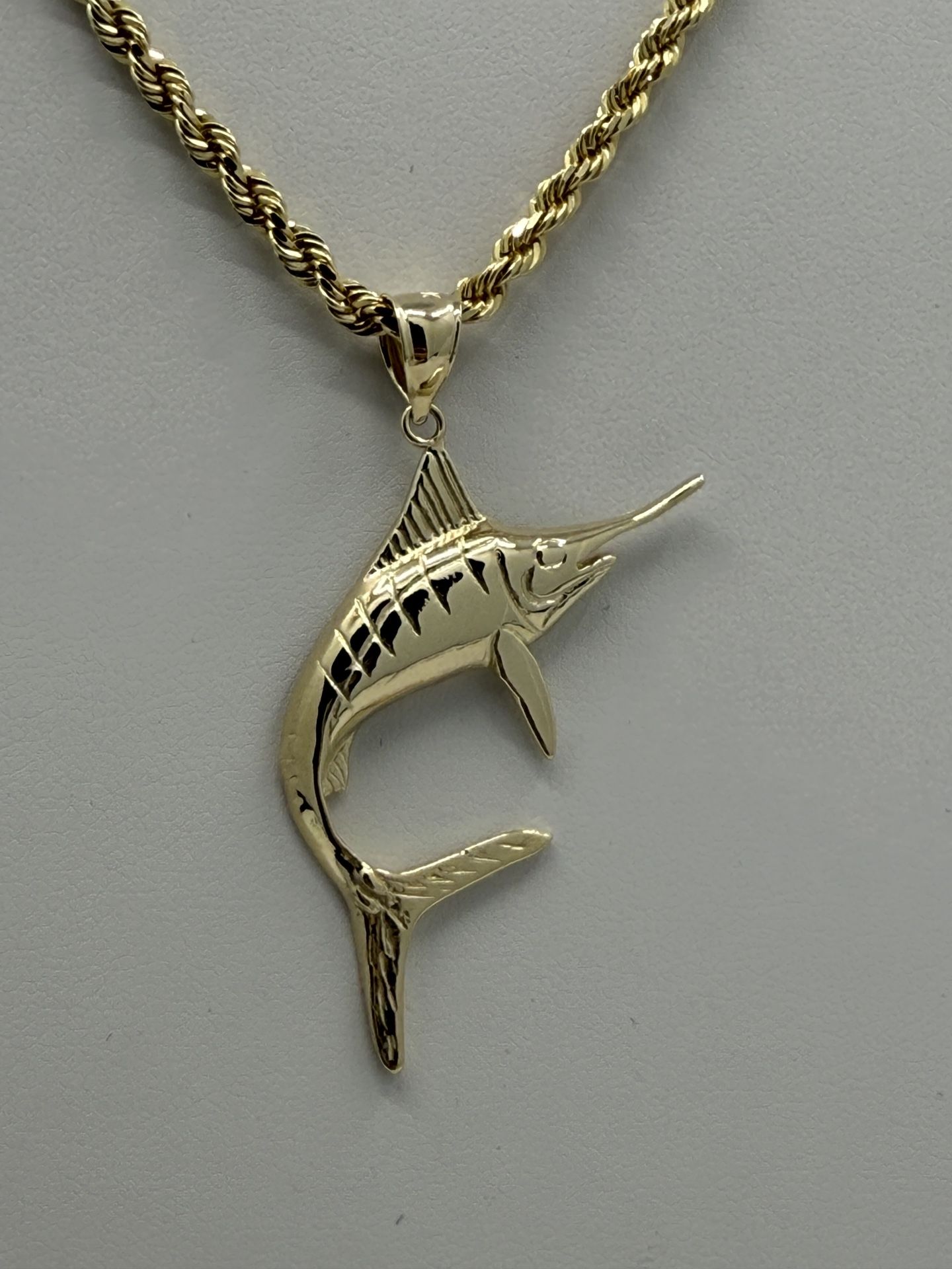 Yellow Gold Marlin Pendant
