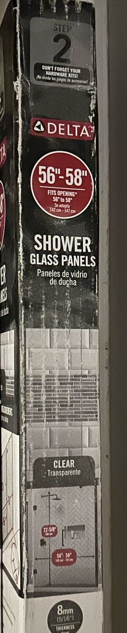 Delta Shower Door Panels Only Glass 8mm Tempered