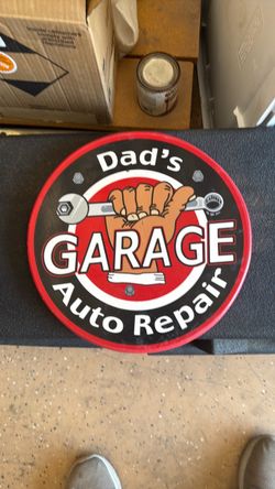 Dad's Garage Auto Repair Decorative Sign