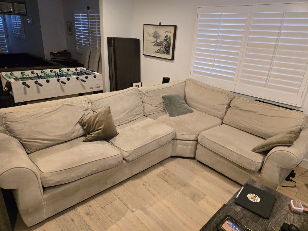 White West Elm Sectional Sofa (Must Be Picked Up)