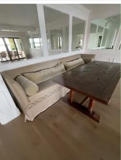 Rustic Wood Dining Table with Turned Legs