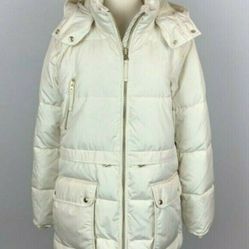 JCrew Like-New White Puffer Jacket 