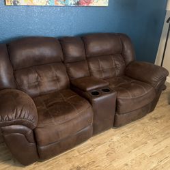 Brown Couch And Loveseat