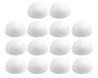 14PCS 4 Inchs Half Foam Balls White for Home Craft Project and Art Decoration