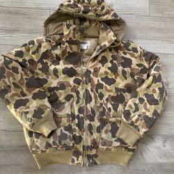 Vintage Mens Cabelas Hunting Camo Bomber Jacket Large 