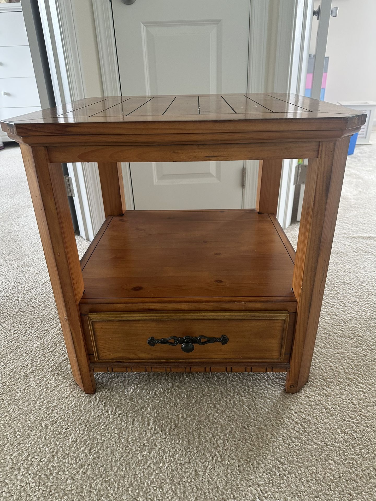 Brown Wooden End Table