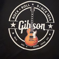 Gibson Guitars bomber jacket Men’s Size Large RockNRoll Music Clothing 