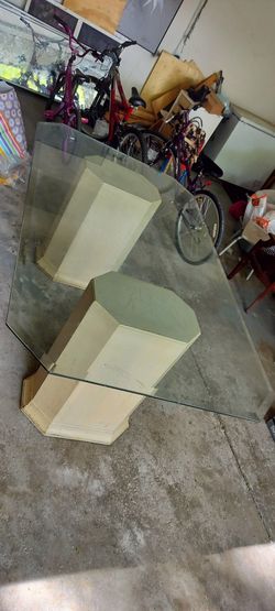 Very heavy glass dining table (no chairs)