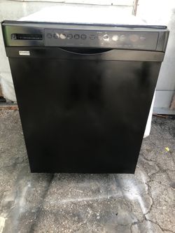 Kenmore dishwasher door  black color in side stainless $65 Haier mini  refrigerator black  color  2.7 cu.ft
