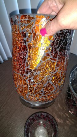 Mosaic Glass Candle Holder