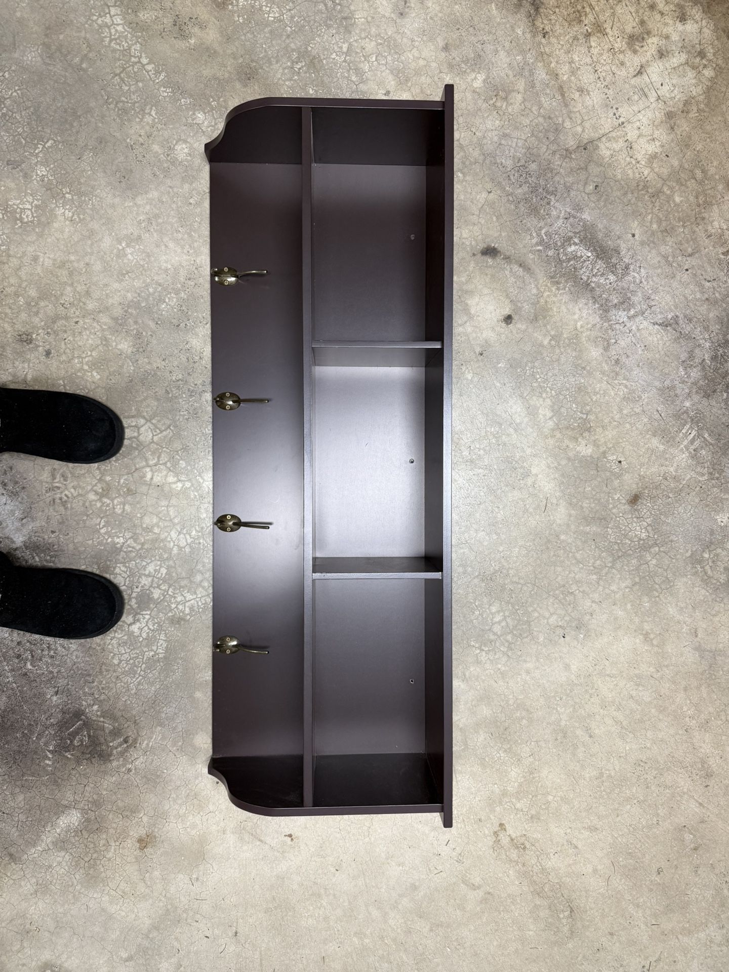 Hanging Shelf With Coat Hooks