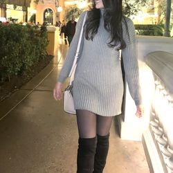 Forever 21 long sleeve knit sweatshirt dress
