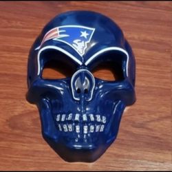 Custom New Englang Patriots💀Theme Mask 4 Tailgating-Mancave-Halloween-🚘-🏡Decor & More