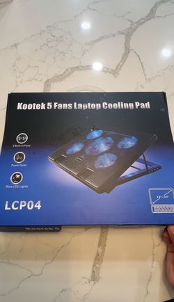 Kootek 5-Fan Laptop Cooling Pad – New/Open Box