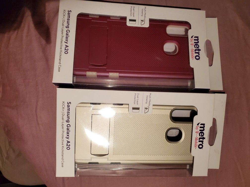 SAMSUNG GALAXY A20  CASES. KICKSTAND CASES. NEW NEVER USED.  